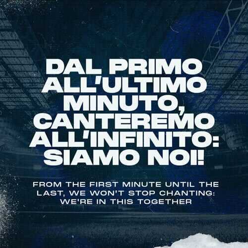 From the first minute until the last, we won’t stop chanting: we’re in this together